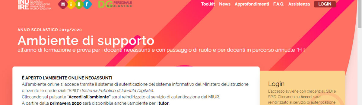 PRIMO ACCESSO DOCENTI NEO ASSUNTI SU PIATTAFORMA INDIRE