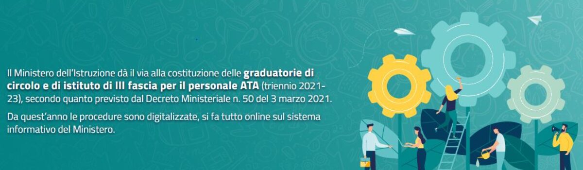 Graduatorie ATA 2021-23 la domanda si fa online